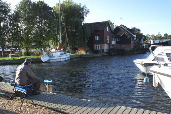 Fishing from Bure Cottage